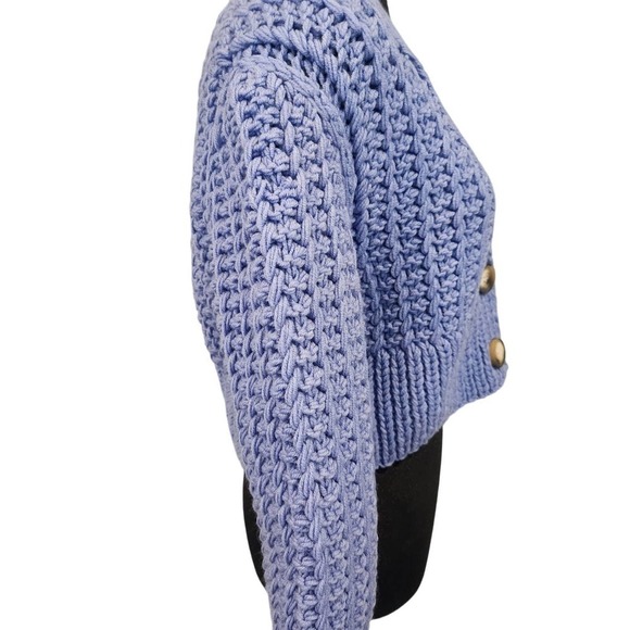 NWT Anna October Sabina Chunky‎ Crop Knit Cardigan with Buttons Size M - Picture 4 of 10
